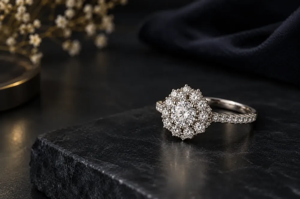 cluster-engagement-ring-at-lisy-jewelers